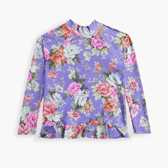 Zimmermann Kids Pattie Rashguard in Purple‎ Rose - Picture 1 of 6